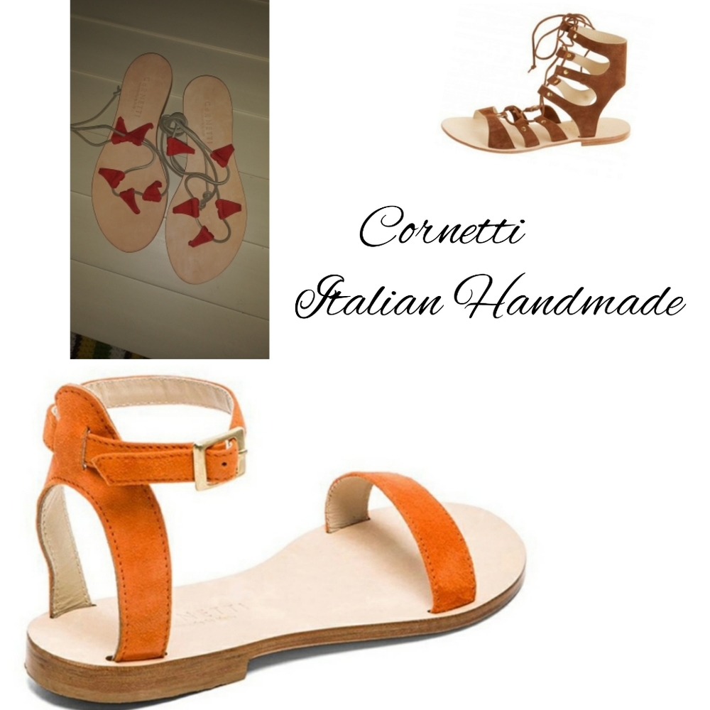 3 Pairs Italian Made mixed styles Cornetti Sandals